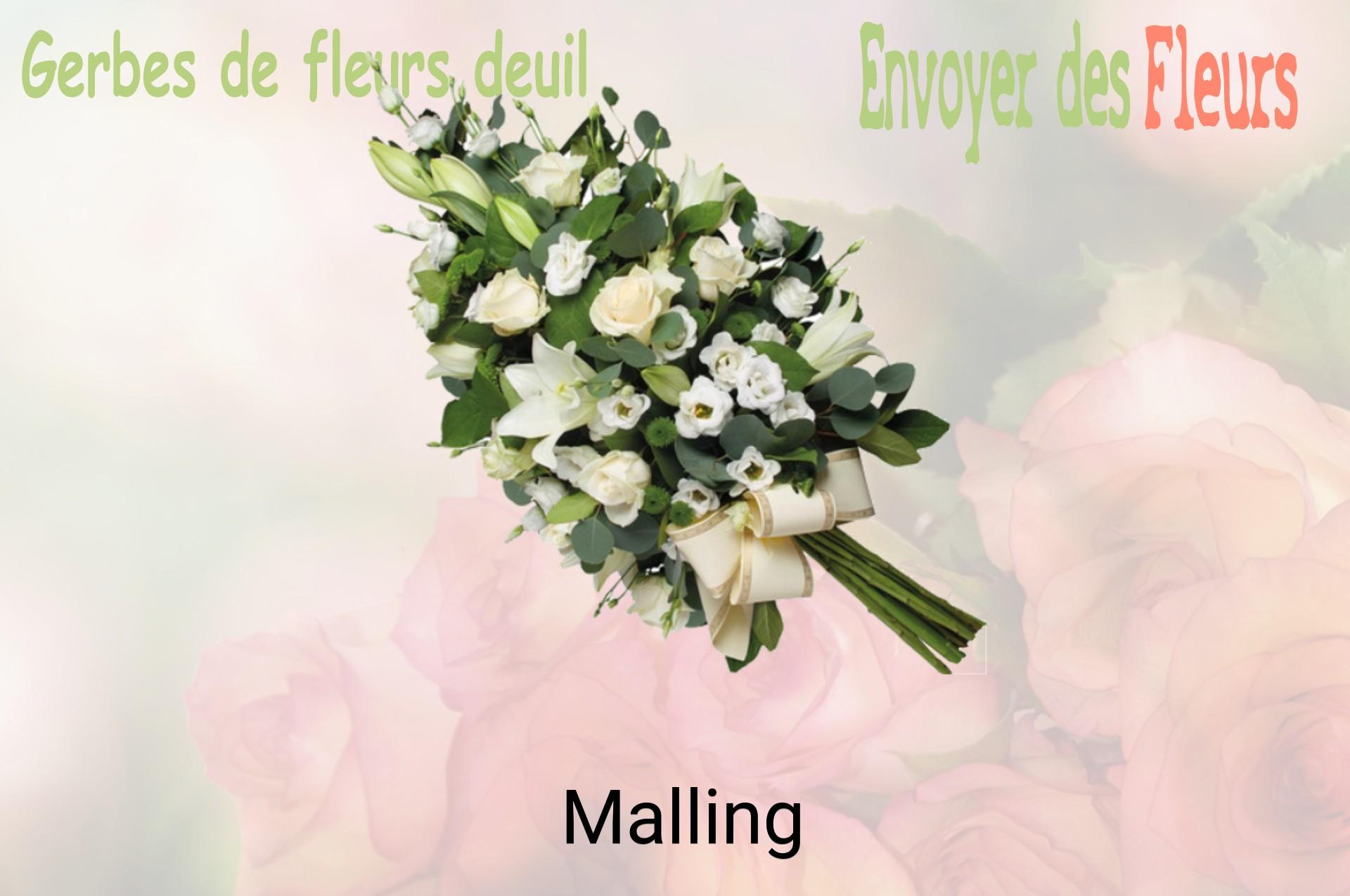 Gerbe de fleurs de deuil livrée à Malling